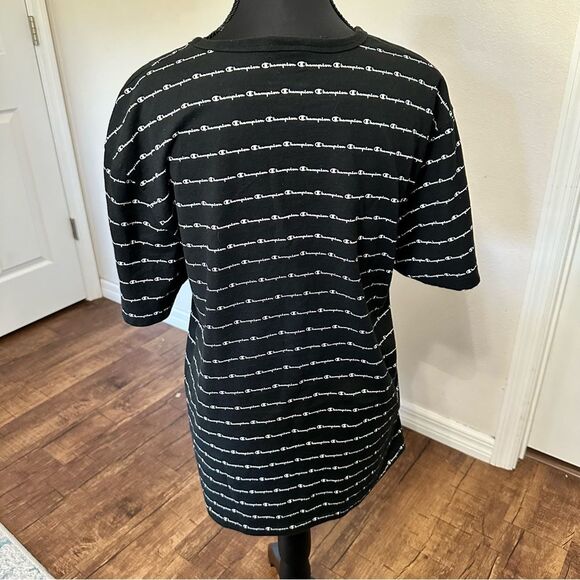 Champion Black Striped Men's T-Shirt - Picture 4 of 7